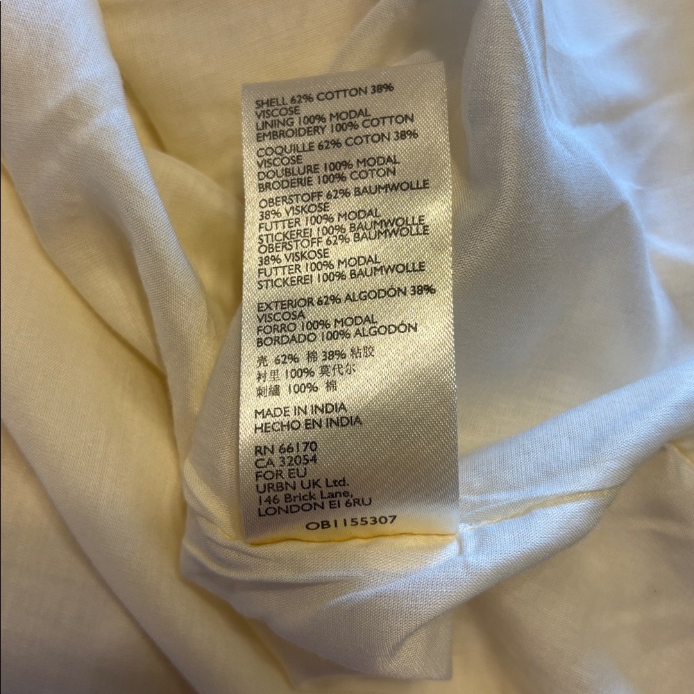 Anthropologie Maeve Dominique Tunic Dress Creme White size Medium Petite - Picture 11 of 11